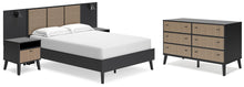 Load image into Gallery viewer, Charlang Queen Panel Platform Bed with Dresser and 2 Nightstands
