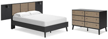Load image into Gallery viewer, Charlang Queen Panel Platform Bed with Dresser
